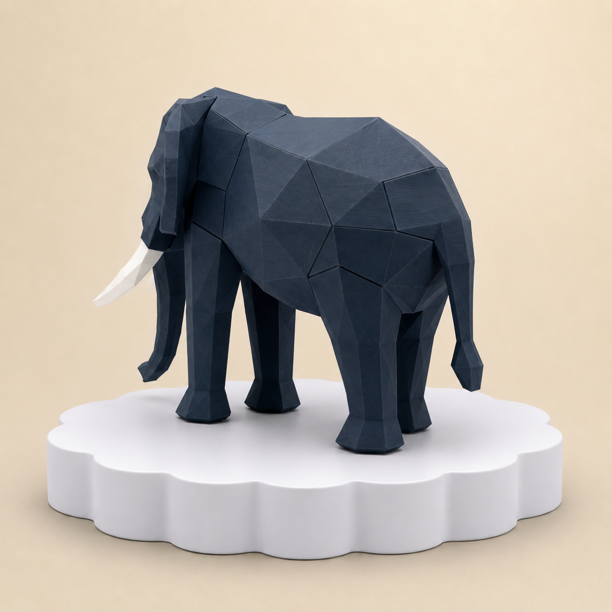 3D Magnetic Elephant Puzzle Toy | Low Poly Animal Building Kit | Educational STEM Toy