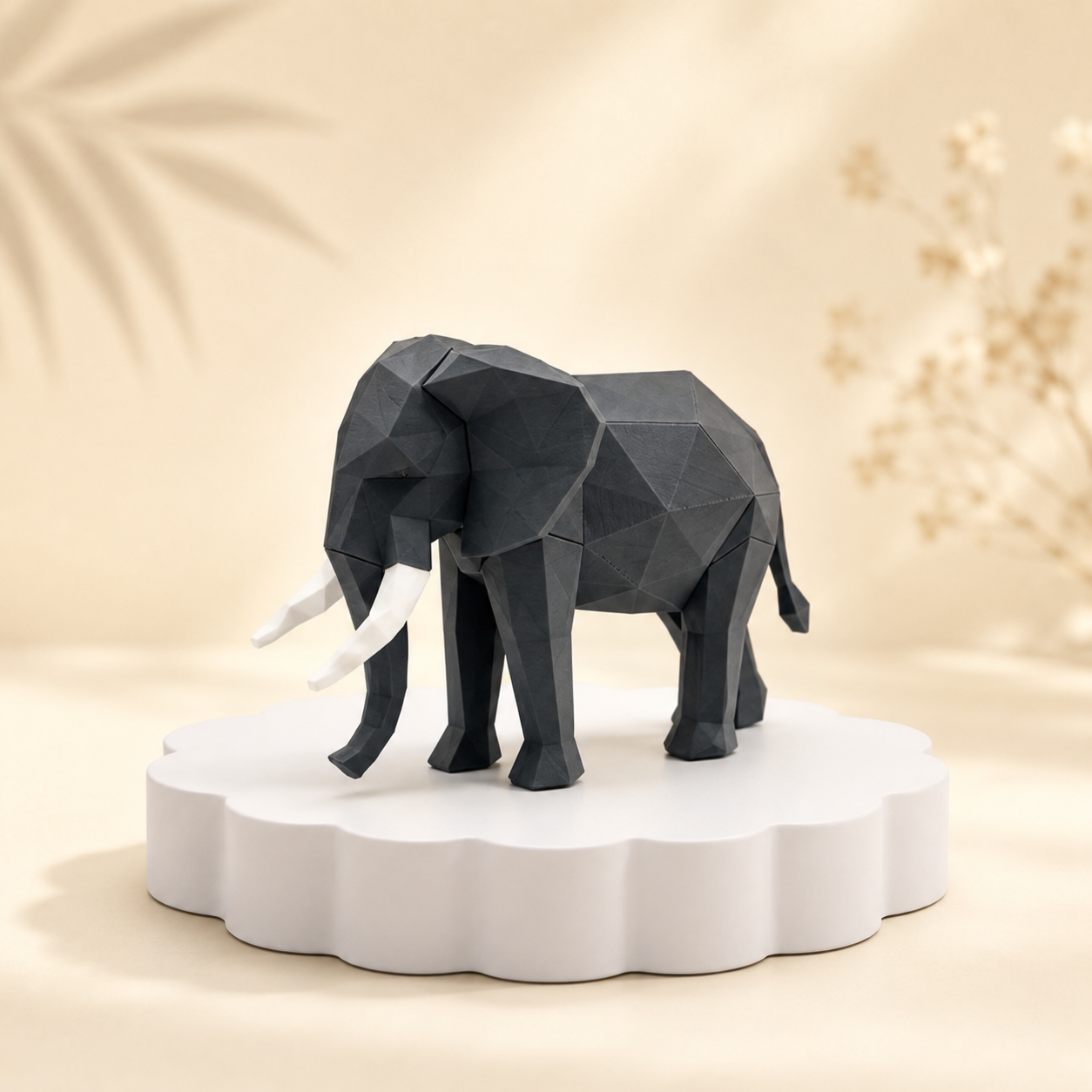 3D Magnetic Elephant Puzzle Toy | Low Poly Animal Building Kit | Educational STEM Toy