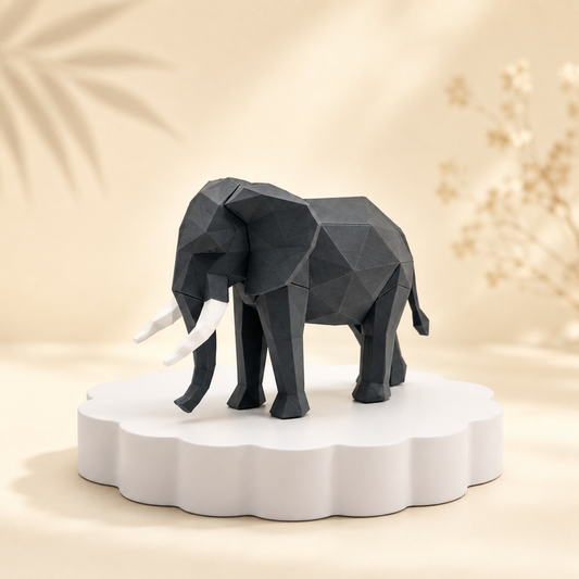 3D Magnetic Elephant Puzzle Toy | Low Poly Animal Building Kit | Educational STEM Toy