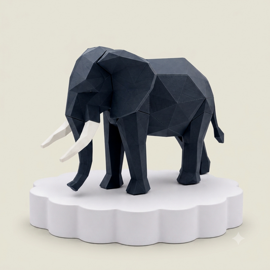 3D Magnetic Elephant Puzzle Toy | Low Poly Animal Building Kit | Educational STEM Toy