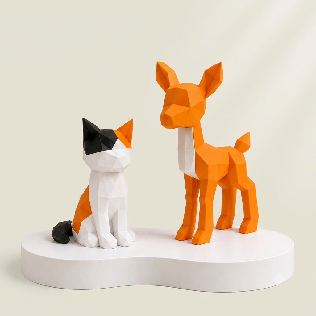 Magnetic Cat & Deer 3D Puzzle Toy Set | STEM Educational Building Blocks Gift