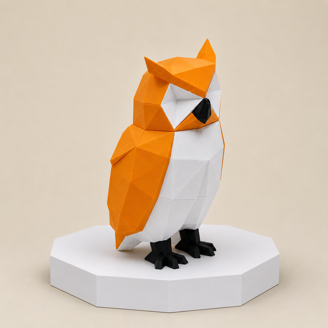 3D Magnetic Owl Puzzle Toy – Low Poly Animal Building Kit