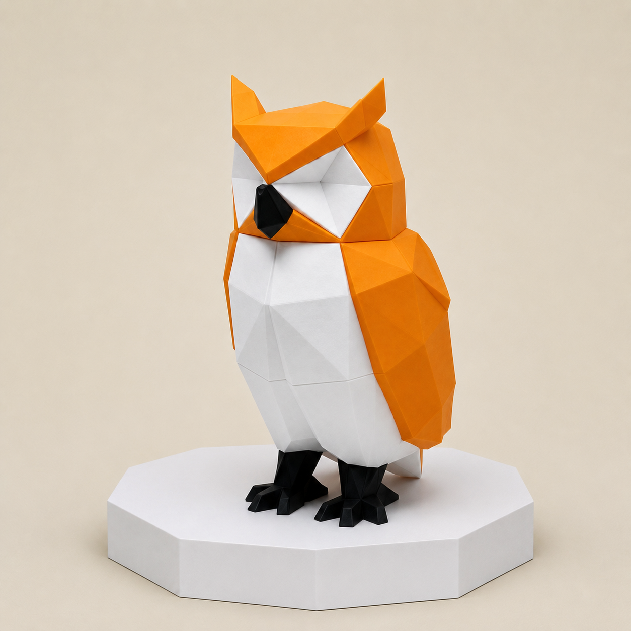 3D Magnetic Owl Puzzle Toy – Low Poly Animal Building Kit
