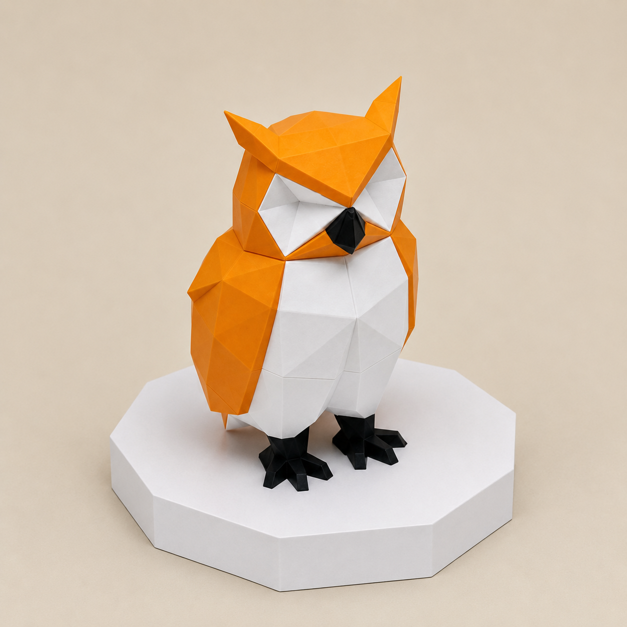 3D Magnetic Owl Puzzle Toy – Low Poly Animal Building Kit