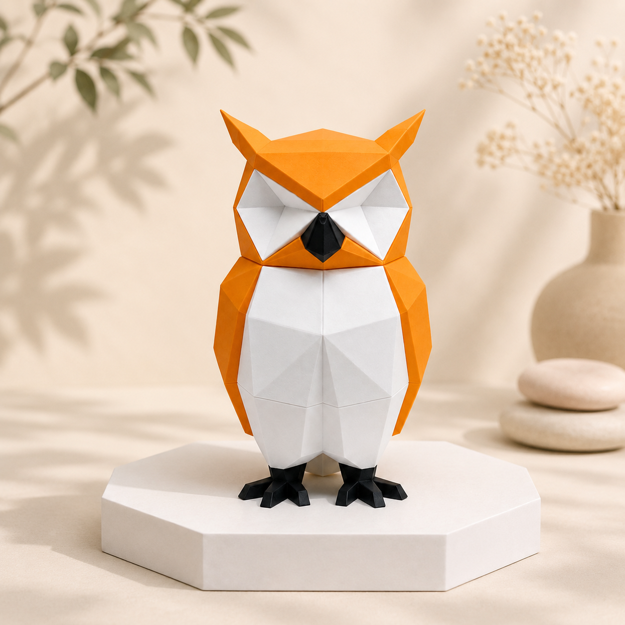 3D Magnetic Owl Puzzle Toy – Low Poly Animal Building Kit