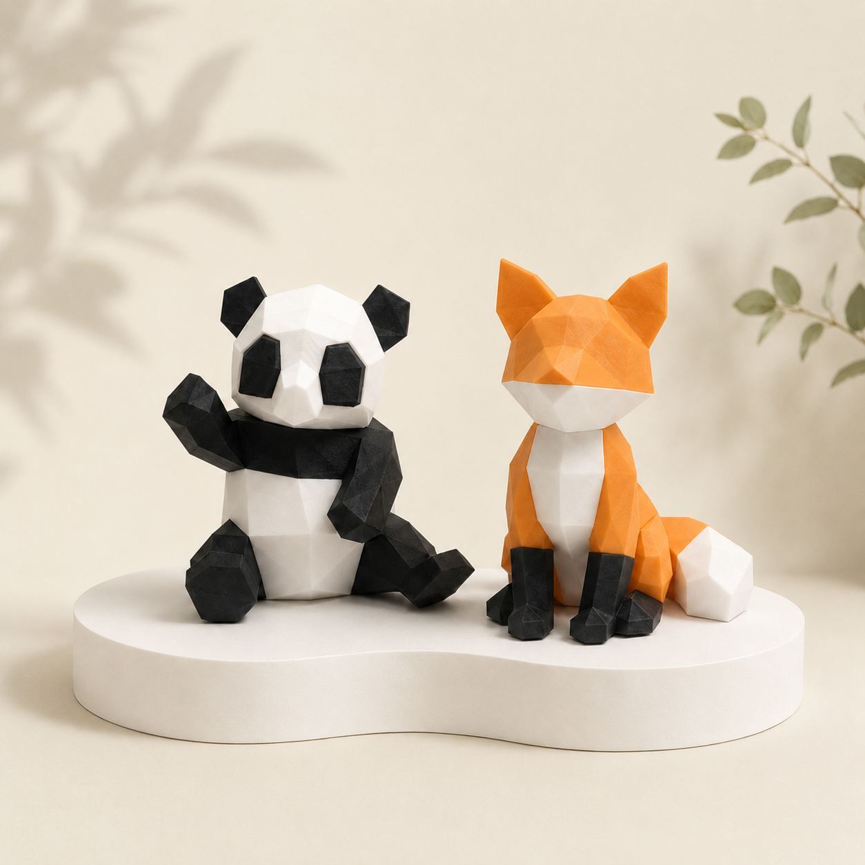 Magnetic Panda & Fox 3D Puzzle Toy Set | STEM Educational Building Blocks Gift